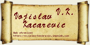 Vojislav Kačarević vizit kartica